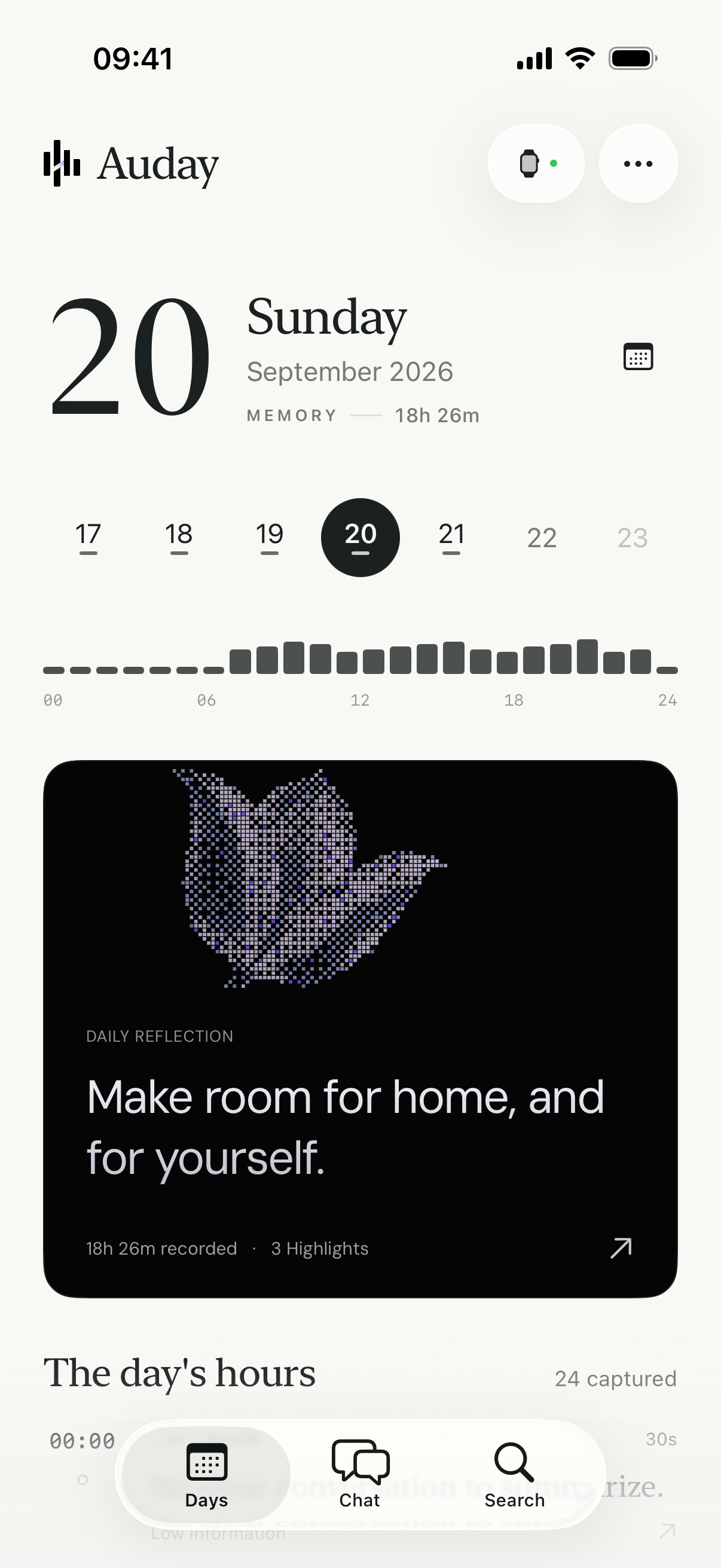 Auday Days screen